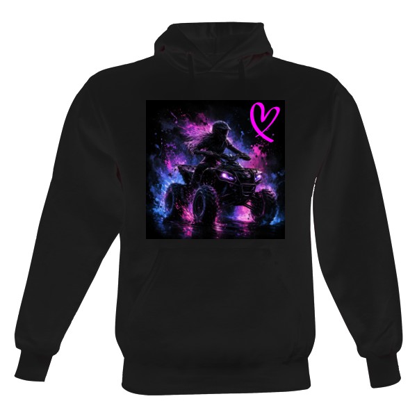 Pánská mikina s kapucí Just Hoods s potiskem Čtyřkolkaa